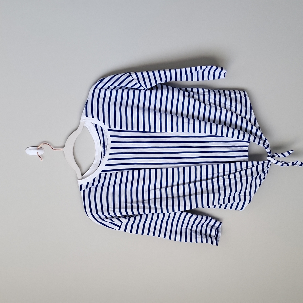 Banana Republic Striped Tie Blouse